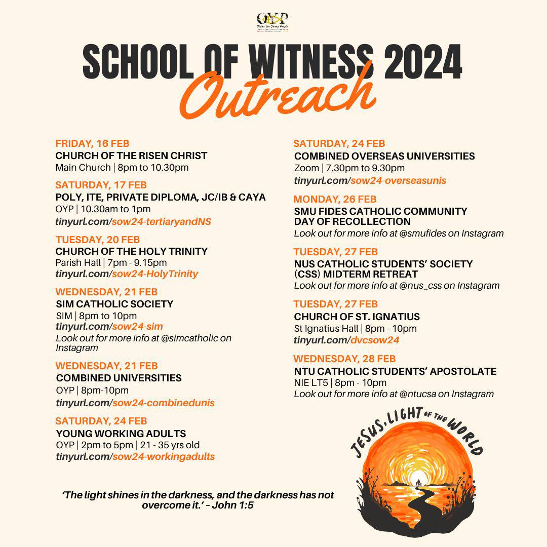 School of Witness 2024 Outreaches
